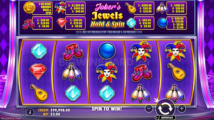 Joker’s Jewels Hold & Spin Slot gameplay