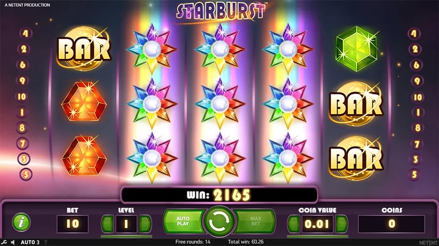 Starburst Slot Review gameplay