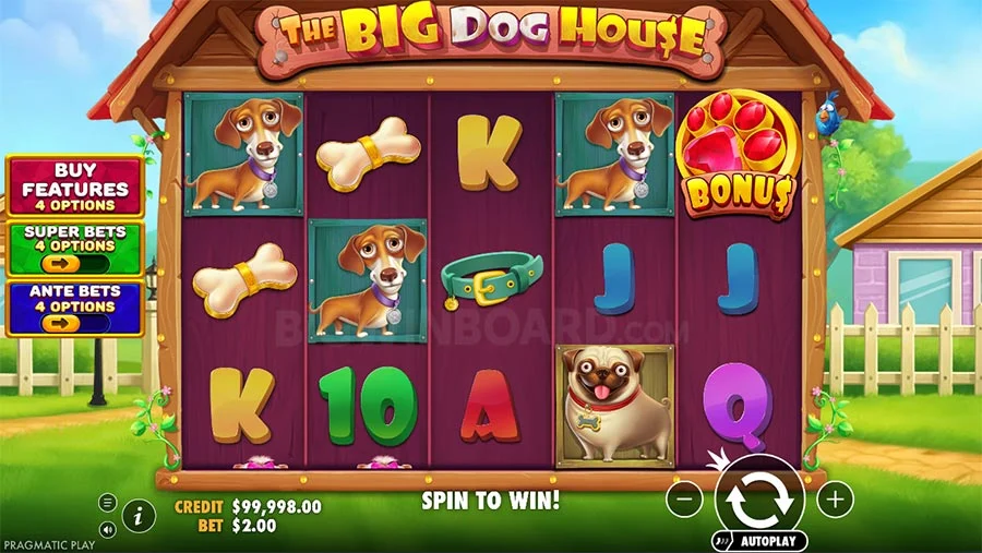 The Big Dog House slot gameplay