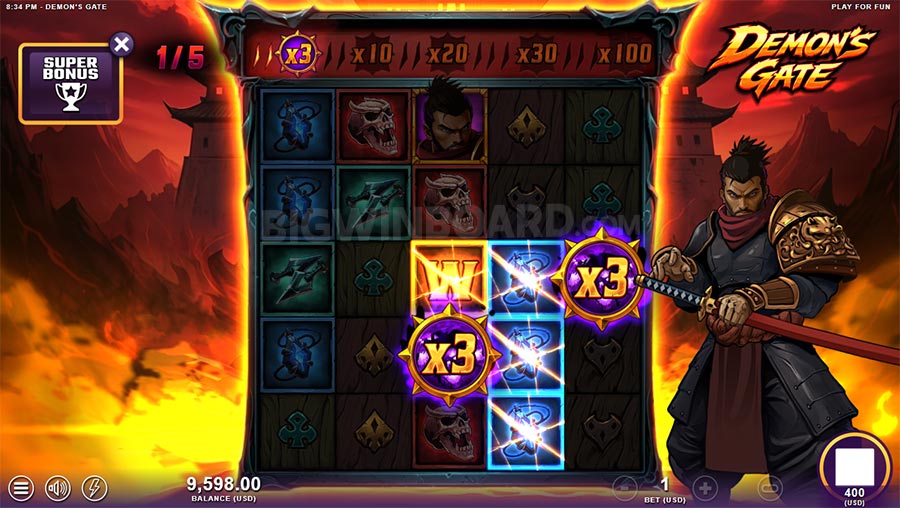 Demons Gate slot gameplay