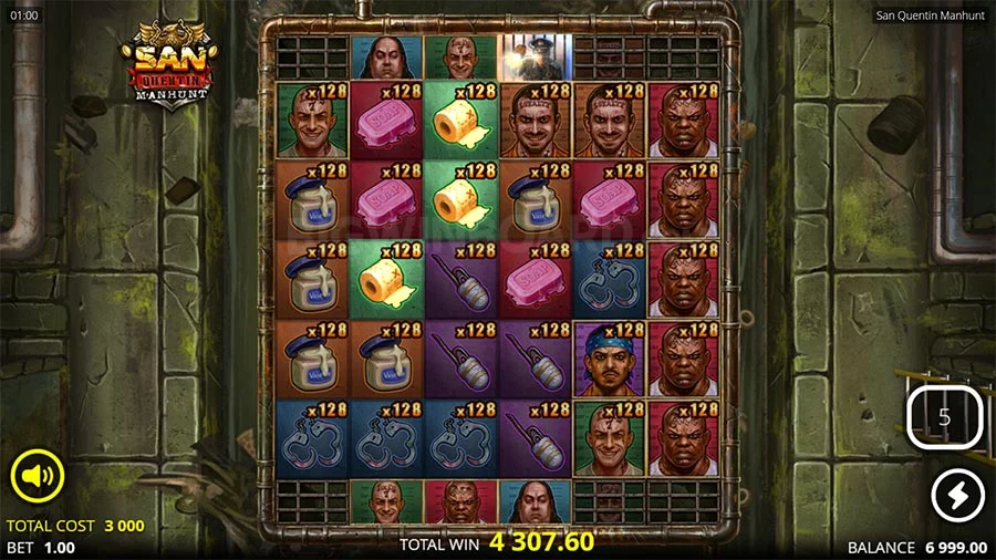 San Quentin Manhunt slot gameplay
