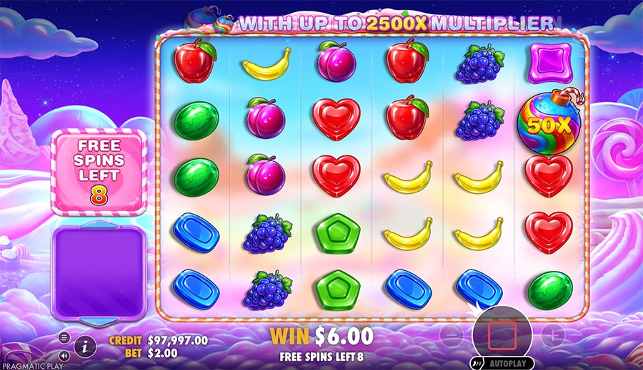 Sweet Bonanza 2500 slot gameplay