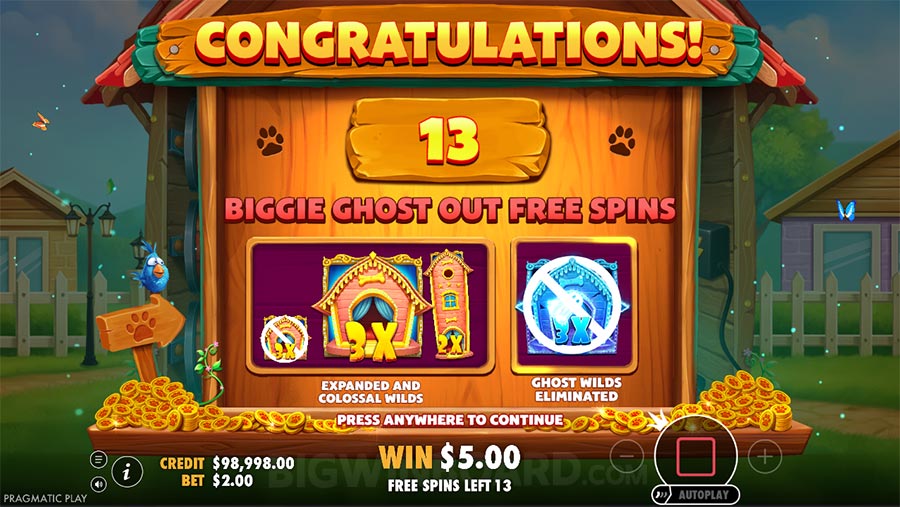 The Big Dog House slot gameplay
