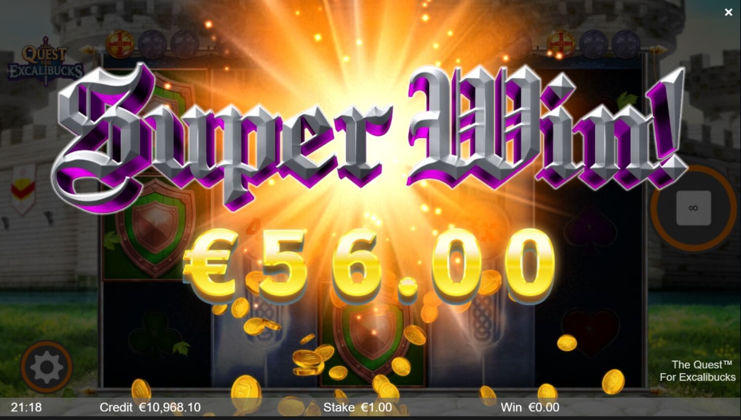 The Quest Of Excalibucks Slot gameplay