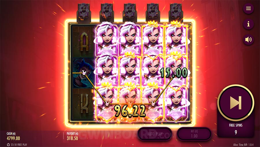 Alice Time Rift Slot gameplay