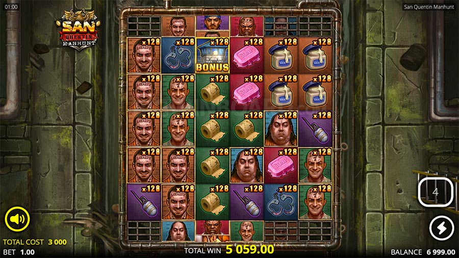 San Quentin Manhunt slot gameplay
