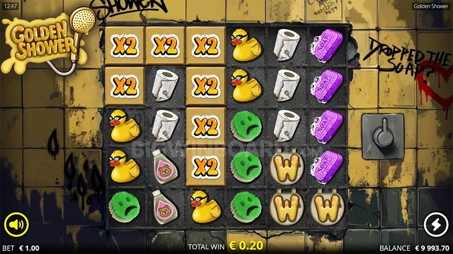 Golden Shower slot gameplay