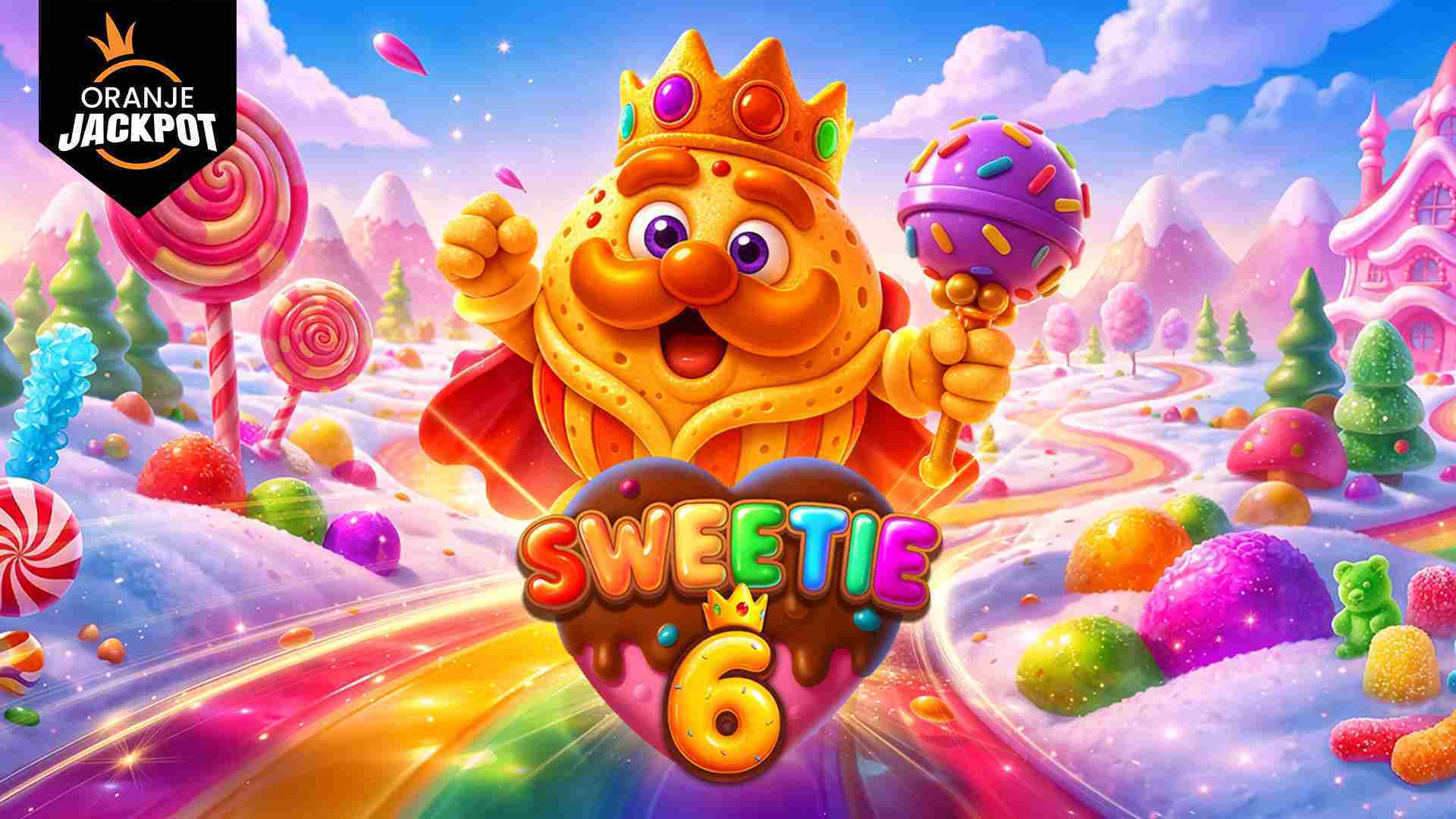 Sweetie 6 Oranje Jackpot Slot Banner