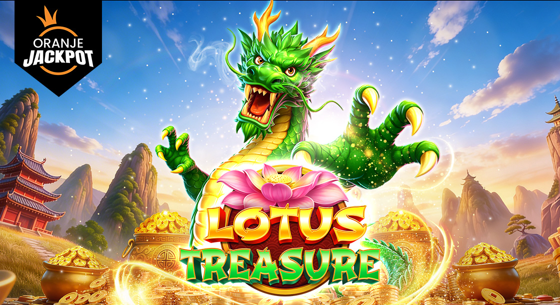 Lotus Treasure Oranje Jackpot Slot Banner