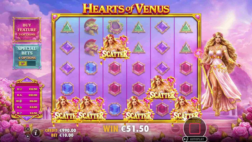 Hearts of Venus Slot Review & Free Demo Play